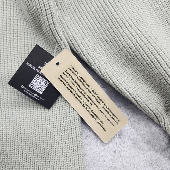 NEW Stitch Fix RD Style Sweater Women 1X Green Boyfriend Pullover Relaxed V-Neck - Picture 5 of 11